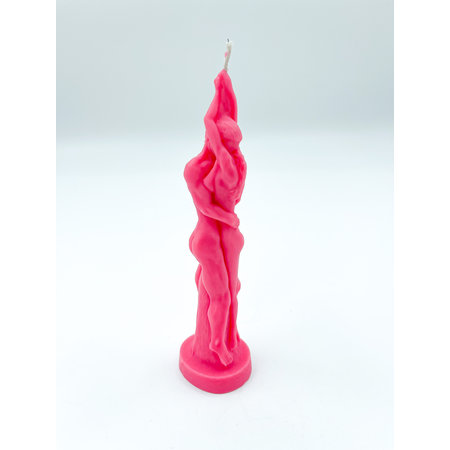 Lovers Embrace Figure Candle in Pink