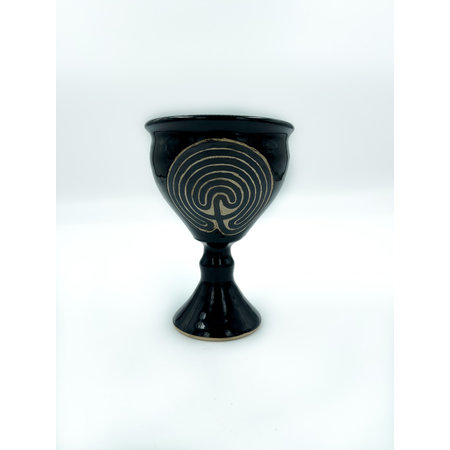 Minoan Labyrinth Chalice in Black