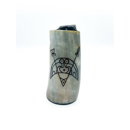 Horn Mug with Pictish Crescent and Arrow