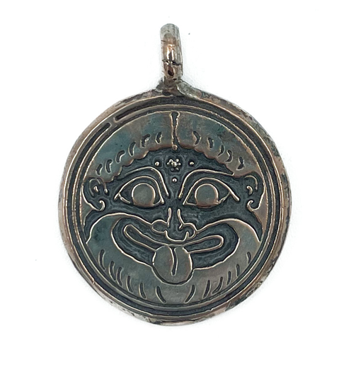 Gorgon Double Sided Talisman in Shibuichi