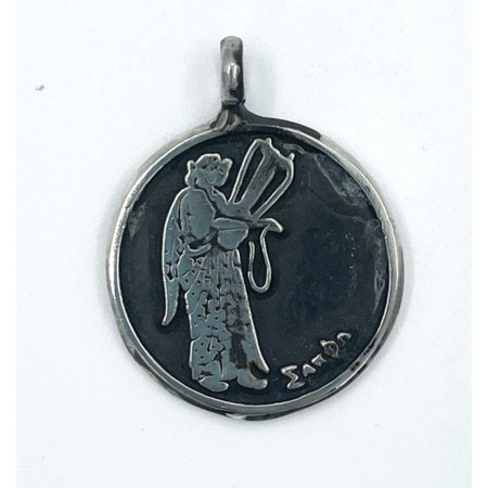 Sacred Sappho Pendant in Silver