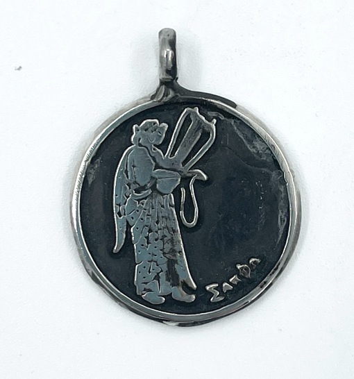 Sacred Sappho Pendant in Silver