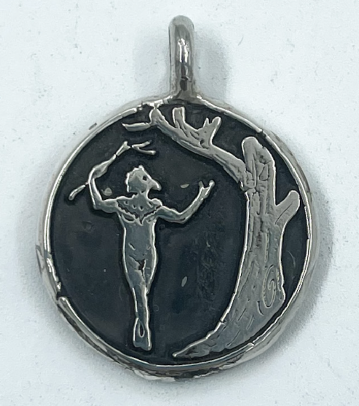Picatrix Luna Talisman with Grand Planetary Seal of Luna in Silver