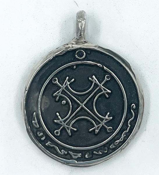 Picatrix Sun Talisman with Grand Planetary Seal of Sun in Silver