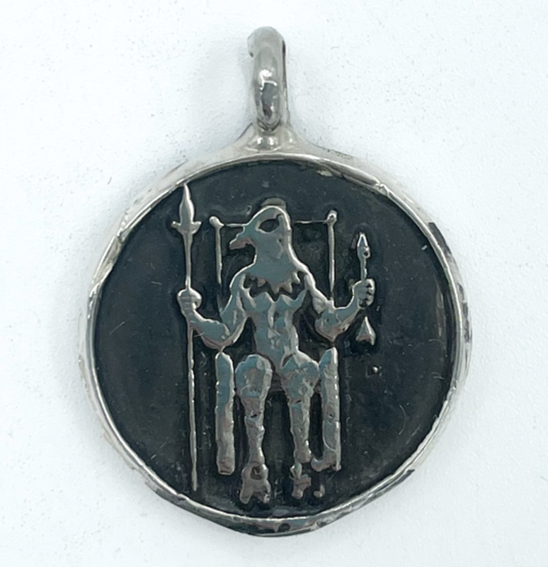 Picatrix Saturn Talisman with Grand Planetary Seal of Saturn in Silver