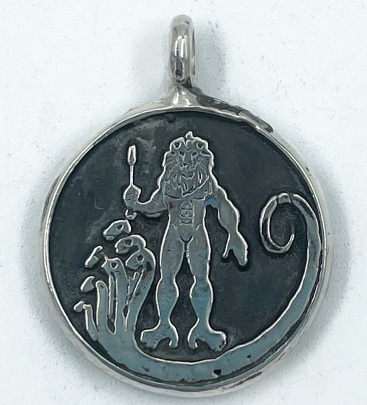 Picatrix Jupiter Talisman with Grand Planetary Seal of Jupiter in Silver