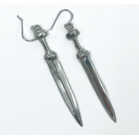 Bisexual Sword Earrings in Silver