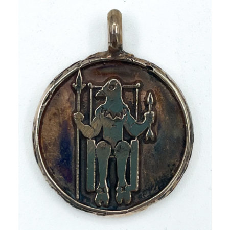 Picatrix Saturn Talisman with Grand Planetary Seal of Saturn in Bronze