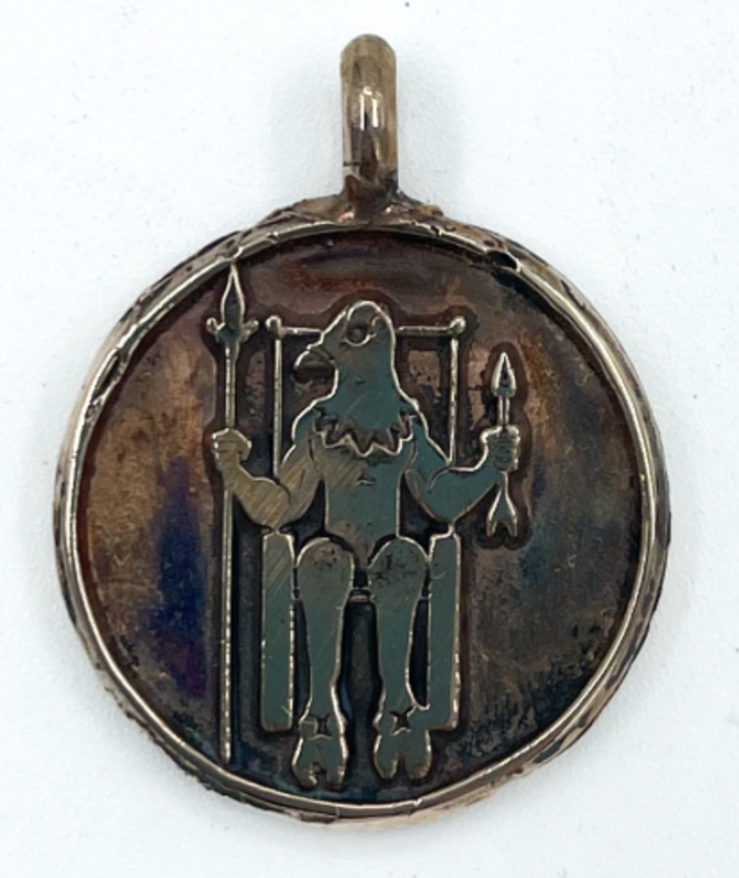 Picatrix Saturn Talisman with Grand Planetary Seal of Saturn in Bronze