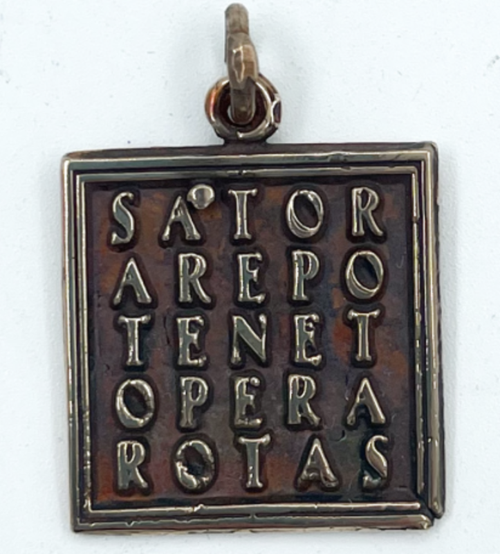 SATOR Square Pendant in Bronze