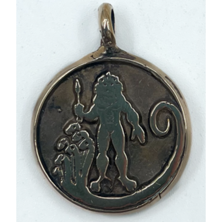 Picatrix Jupiter Talisman with Grand Planetary Seal of Jupiter in Bronze