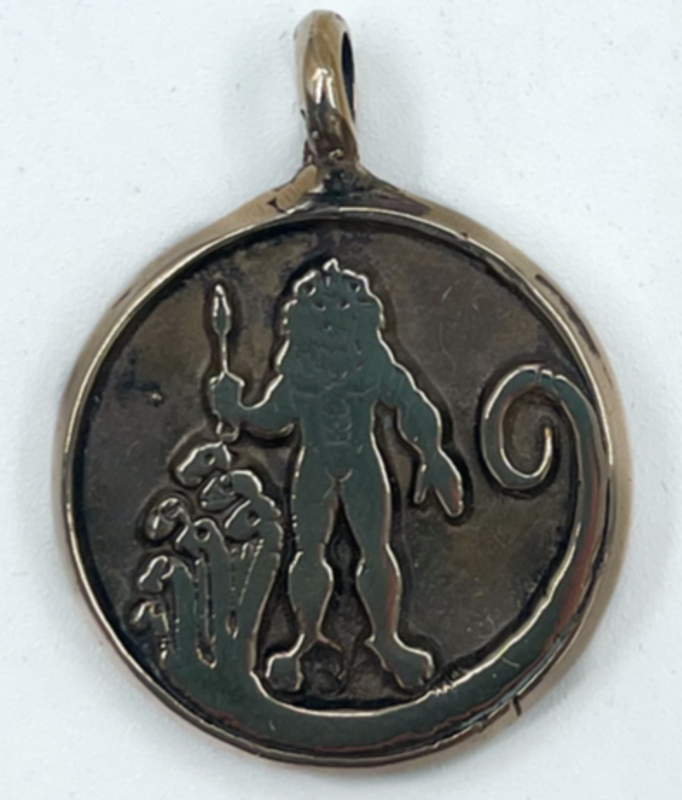 Picatrix Jupiter Talisman with Grand Planetary Seal of Jupiter in Bronze