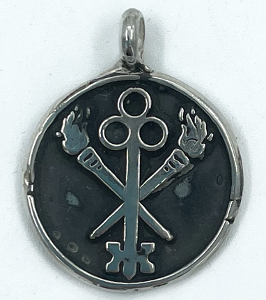 Hekate's Key with a Torch and a Snake Pendant – Crescent Chalice