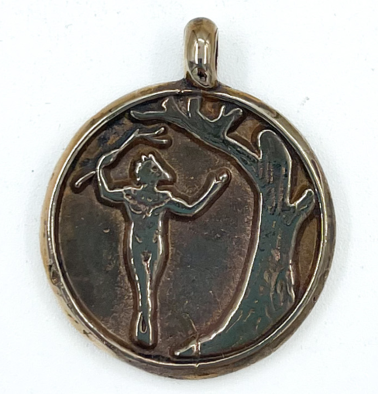 Picatrix Luna Talisman with Grand Planetary Seal of Luna in Bronze