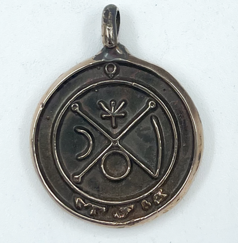 Picatrix Venus Talisman with Grand Planetary Seal of Venus in Bronze