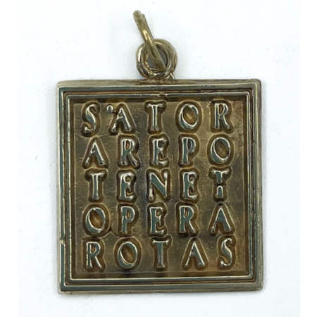 SATOR Square Pendant in Brass