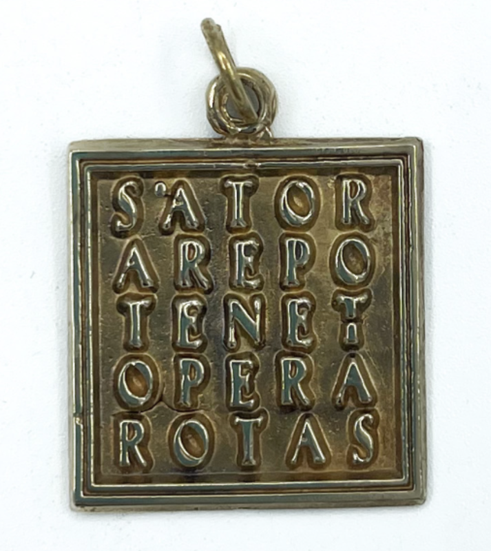 SATOR Square Pendant in Brass