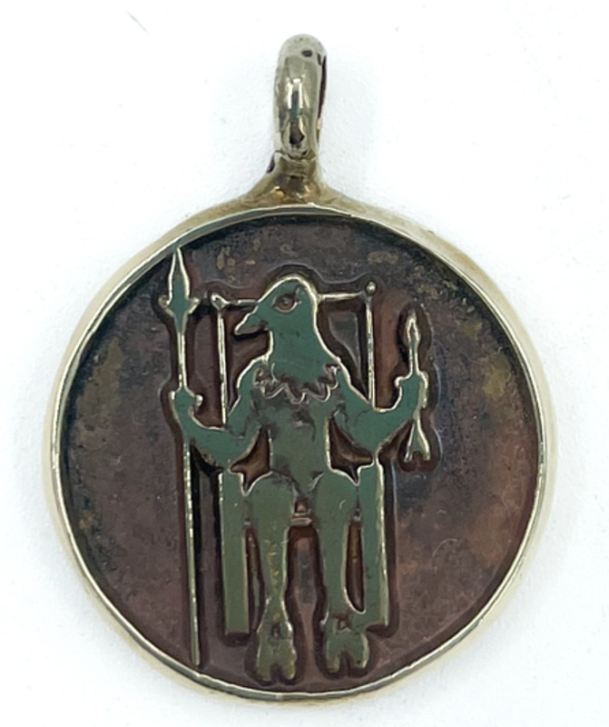 Picatrix Saturn Talisman with Grand Planetary Seal of Saturn in Brass