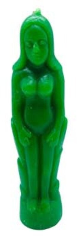 Green Female Seven Inch Figure Candle