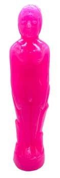 Pink Male Seven Inch Figure Candle