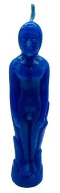 Blue Male Seven Inch Figure Candle