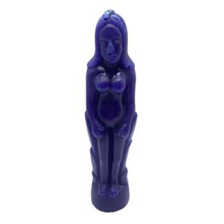 Blue Female Seven Inch Figure Candle