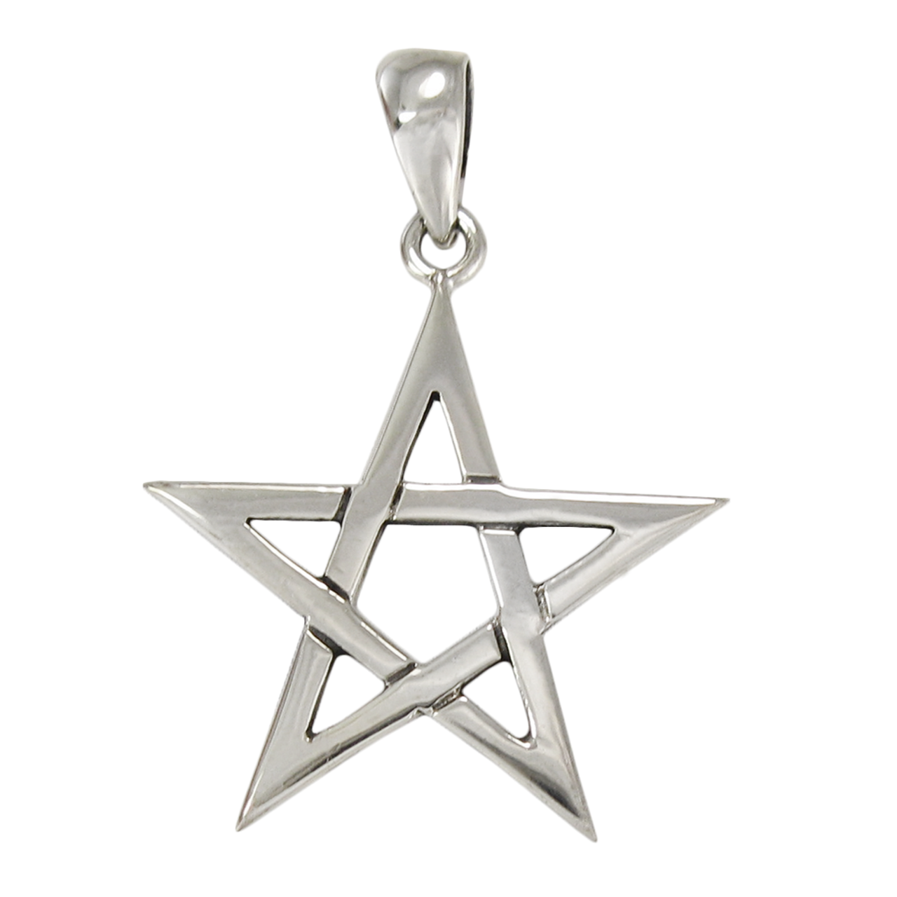 Solid 925 Sterling Silver Pentagram Pendant Necklace Chain Jewellery | eBay
