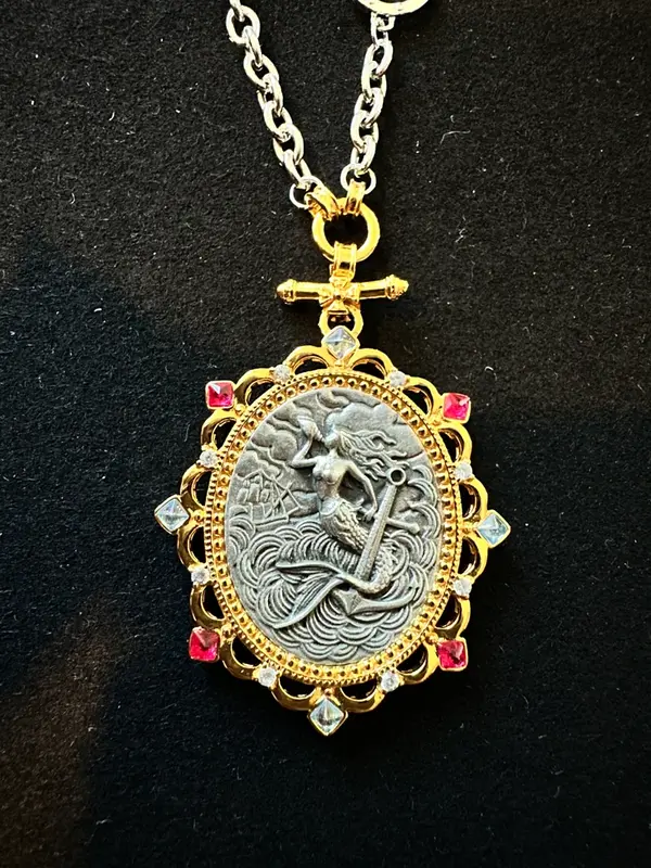 Atargatis the Mermaid Goddess Roman Coin Necklace