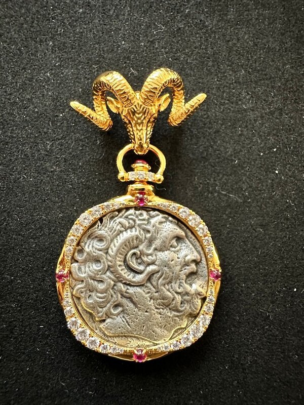 Roman Coin Faunus Pastoral God Pendant