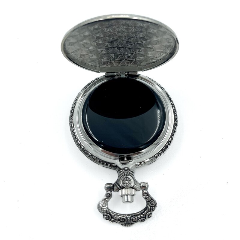 Flower Pocket Scrying Mirror in Silver
