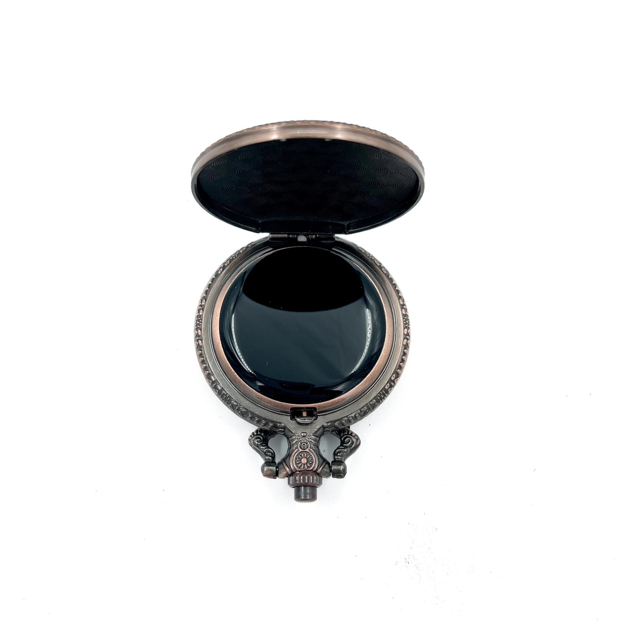 Filigree Pocket Scrying Mirror in Copper