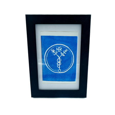 Blue Seal Against Enemies Print in Frame