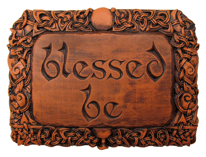 Blessed Be Plaque in Wood Finish