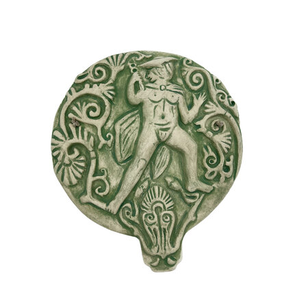Stoneware Lord of Misrule Wall Plaque in Green Finish