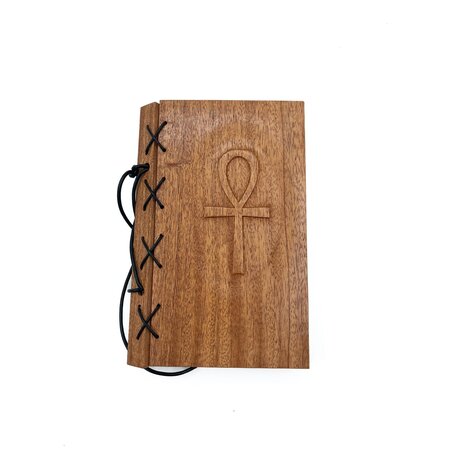 Ankh Leather and Wood Book of Shadows