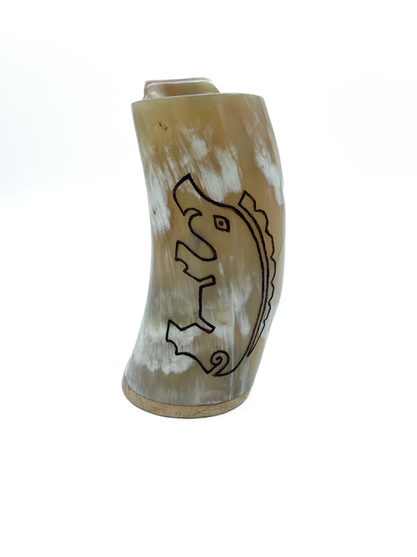 Horn Mug with Pictish Boar