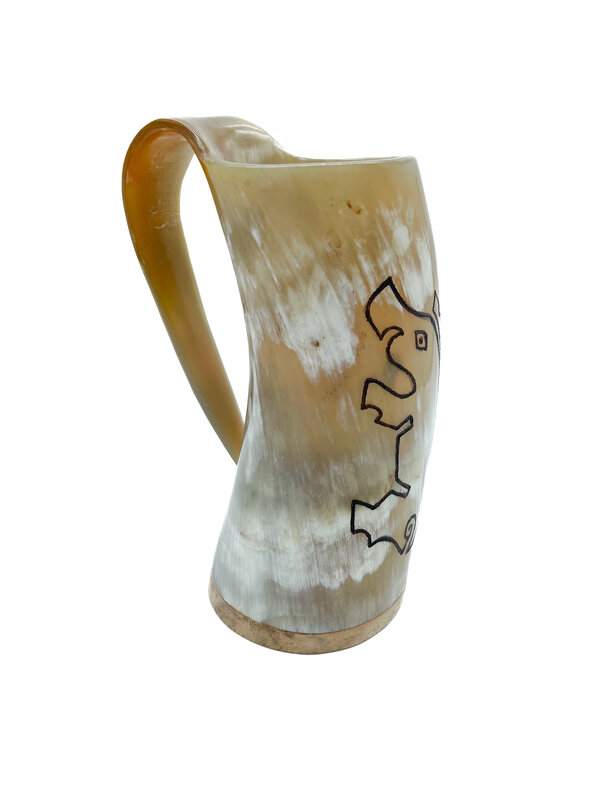 Horn Mug with Pictish Boar