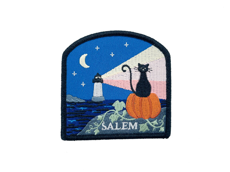 Salem Cat and Lighthouse Patch