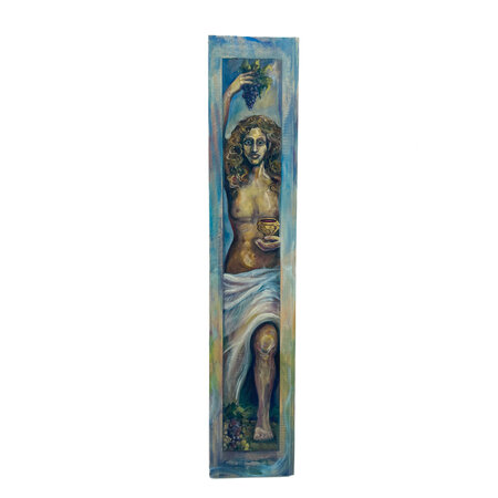 Dionysus Shrine Art on Wood by Laura Tempest Zakroff