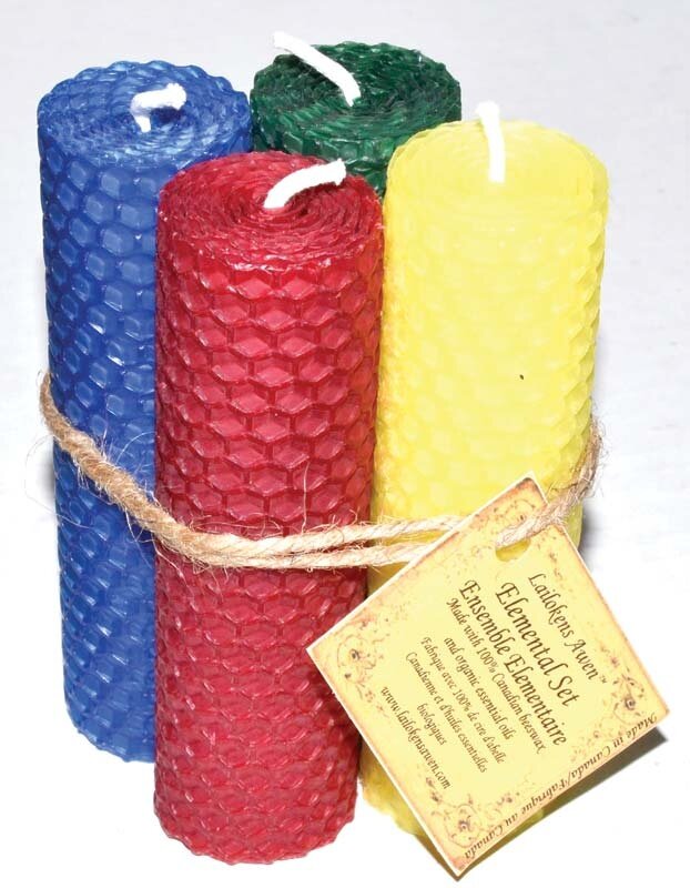 Set of Four Elemental Candles