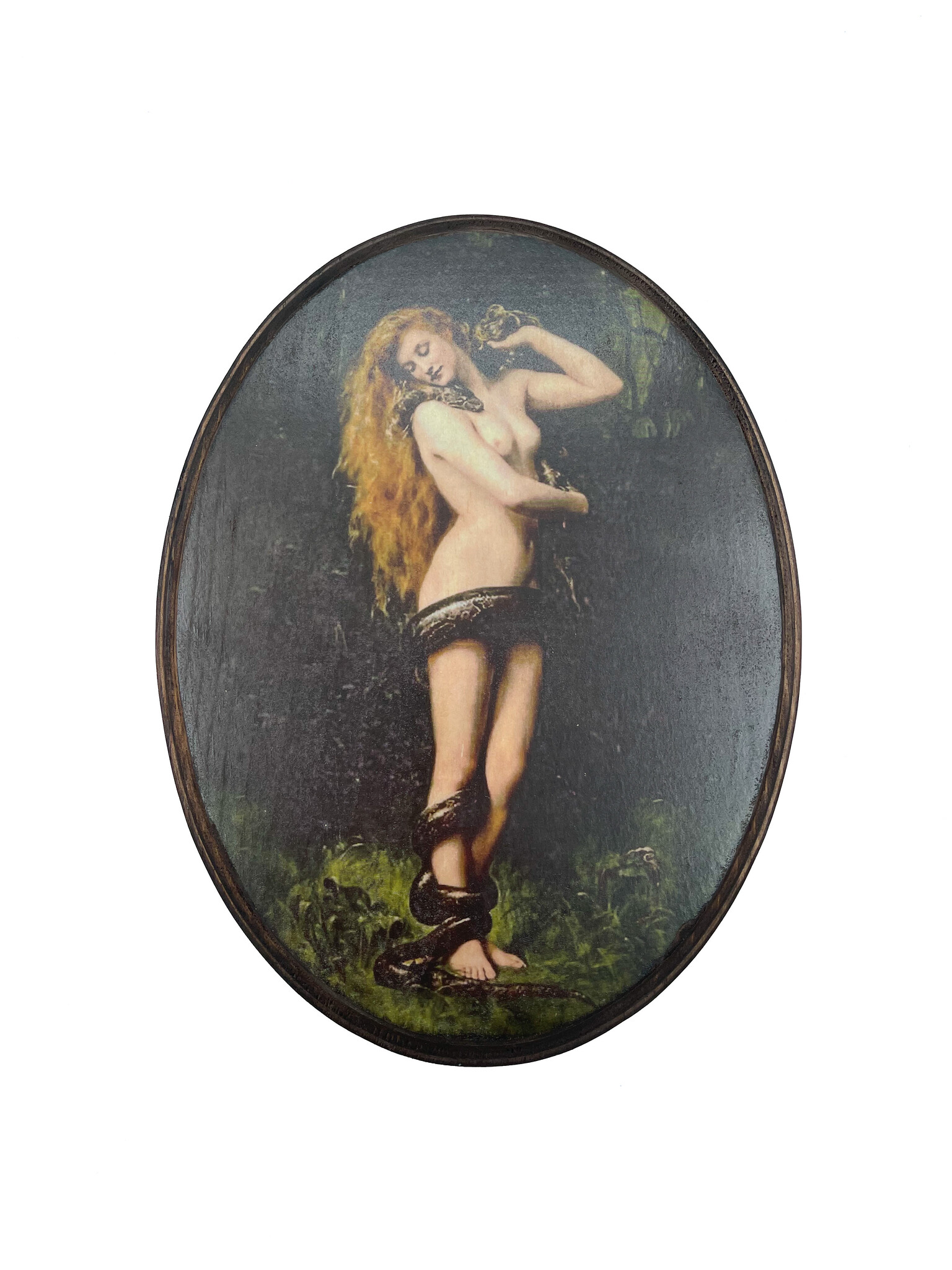 Lilith by John Collier Wooden Wall Plaque
