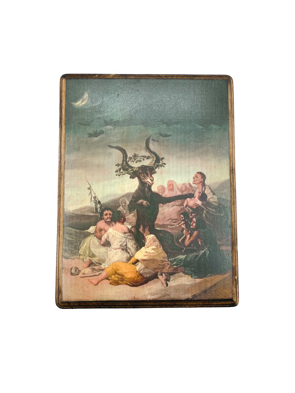 Witches Sabbath by Francisco Goya Wooden Wall Plaque