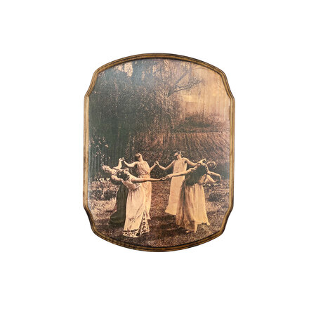 Circle of Witches Dancing Wooden Wall Plaque