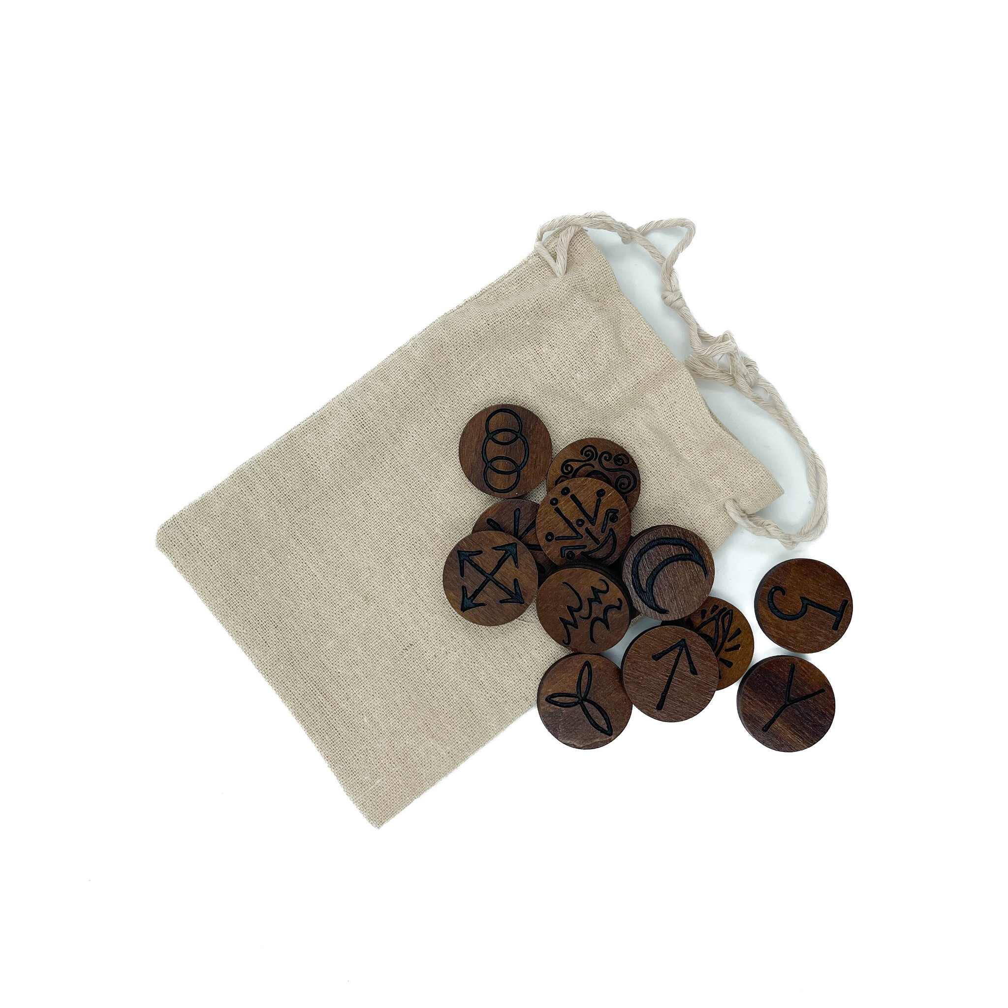 Witches Runes in Dark Wood