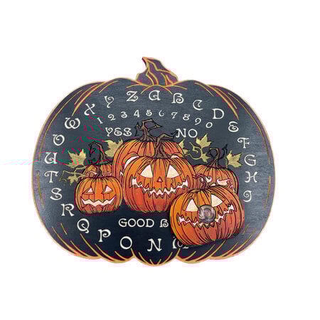 Small Pumpkin Spirit Board Black Wood Stain 13.5" x 12"