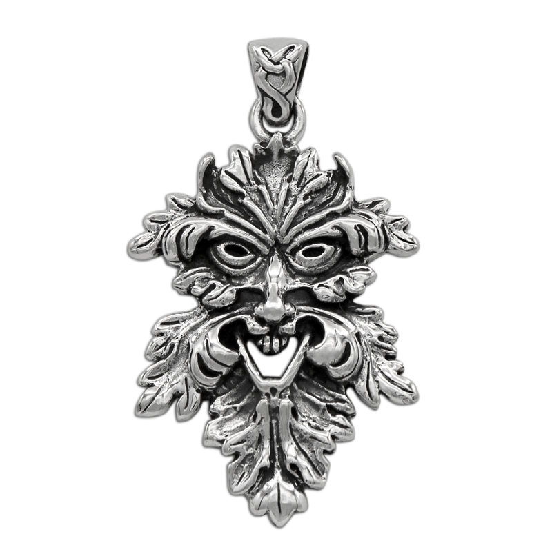 Sterling Silver Laughing Leafman Pendant