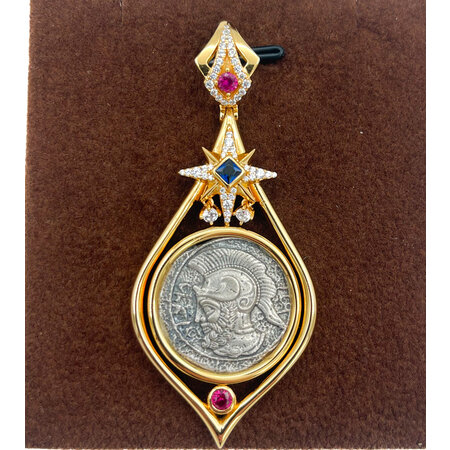 Roman Coin of the God of War Mars Pendant