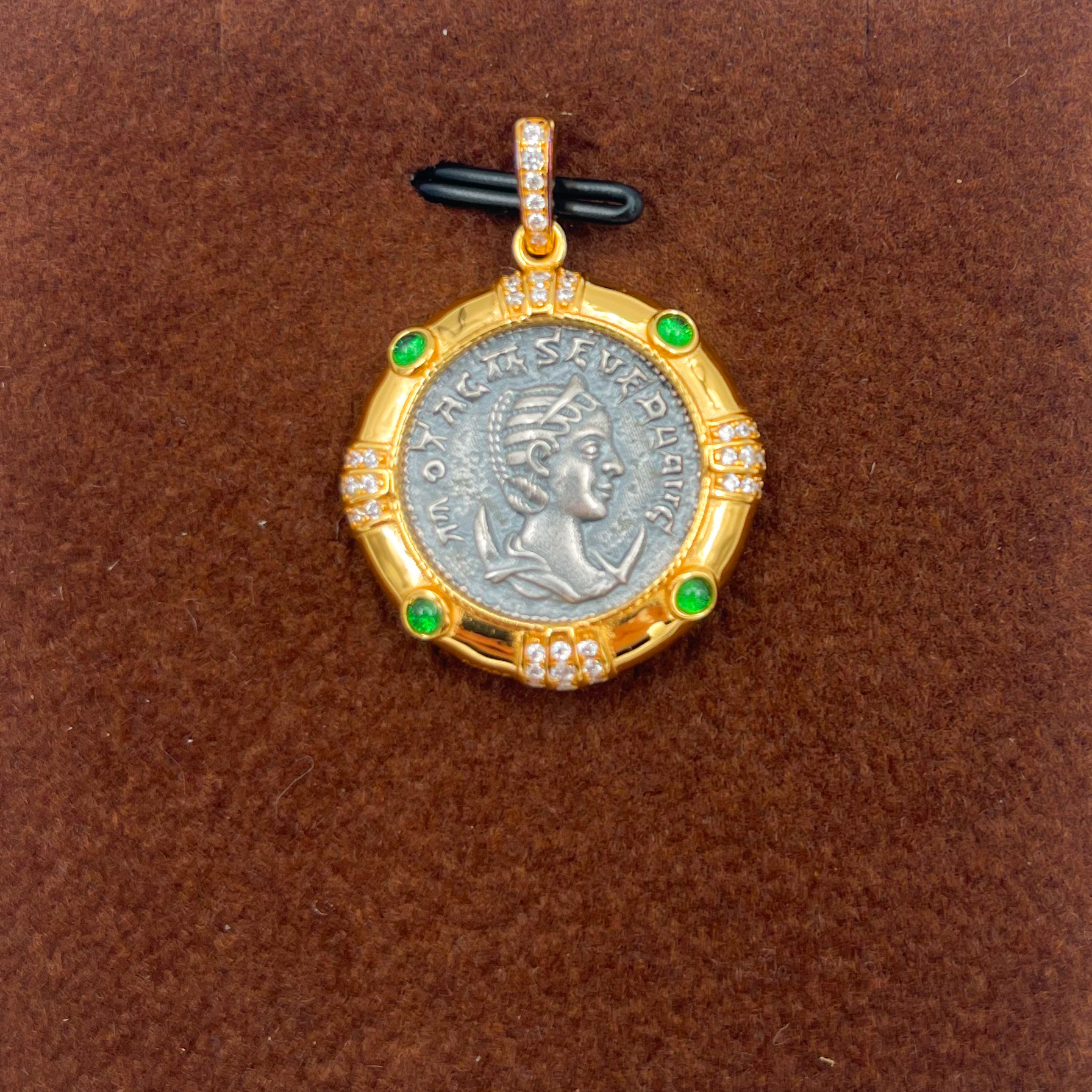 Goddess Fortuna Gold Vermeil Pendant