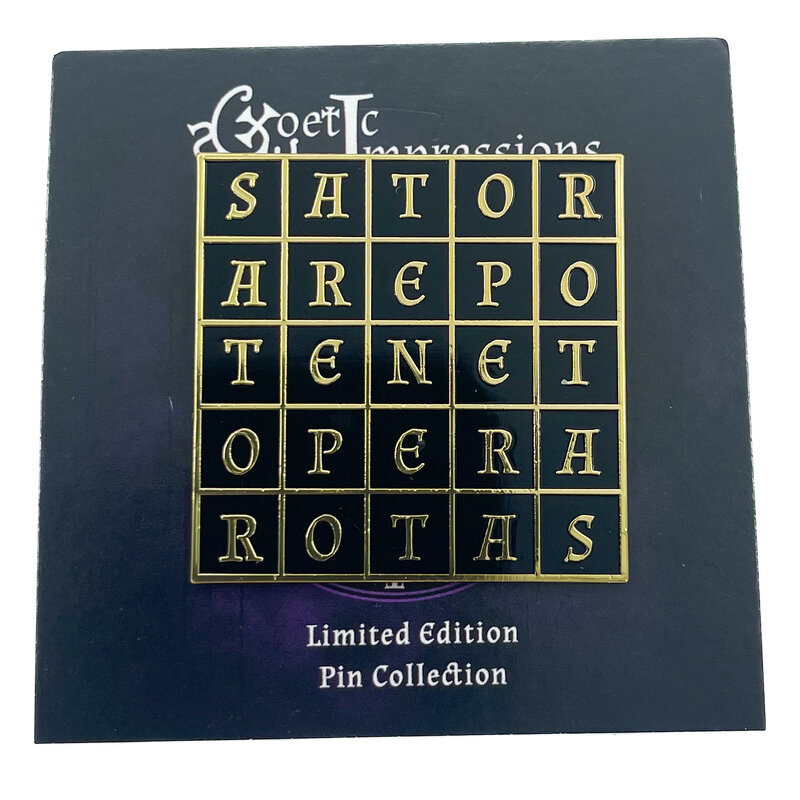 Sator Square Enamel Pin