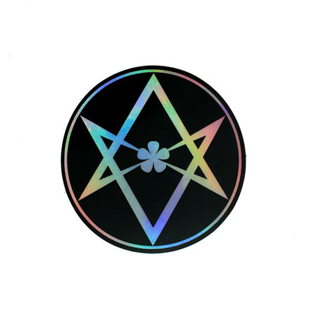 Unicursal Hexagram Holographic Sticker